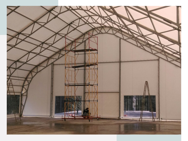 Шатровые ангары в Заинске